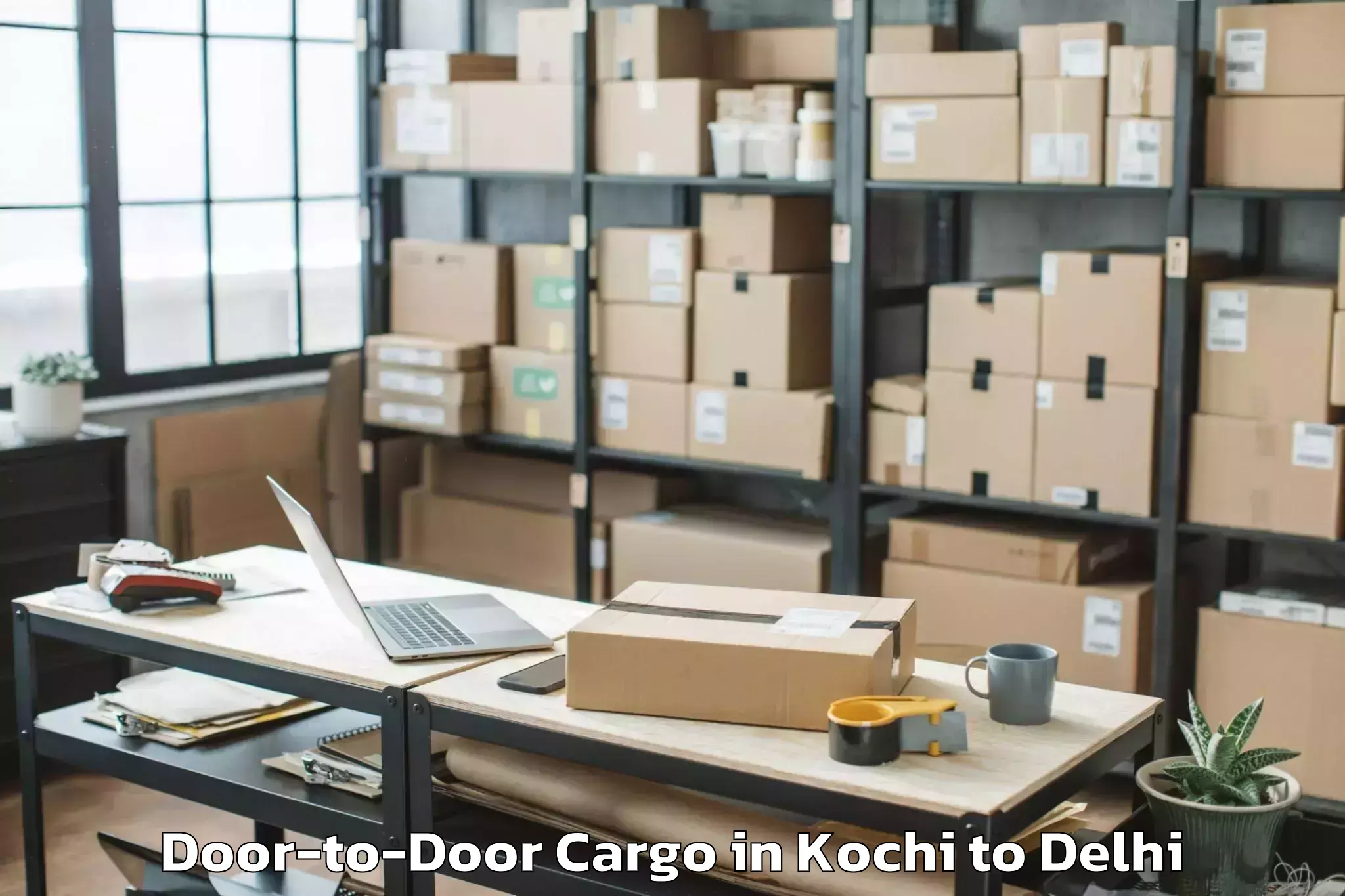 Affordable Kochi to Flatted Factory Complex Okhla Door To Door Cargo